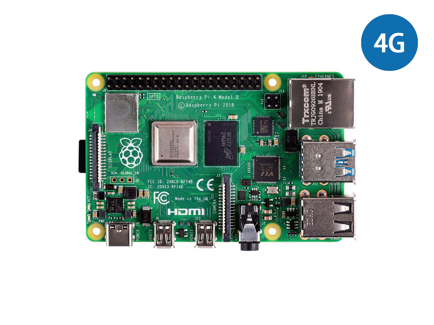 Raspberry Pi 4 Computer Model B 4gb Telec Version