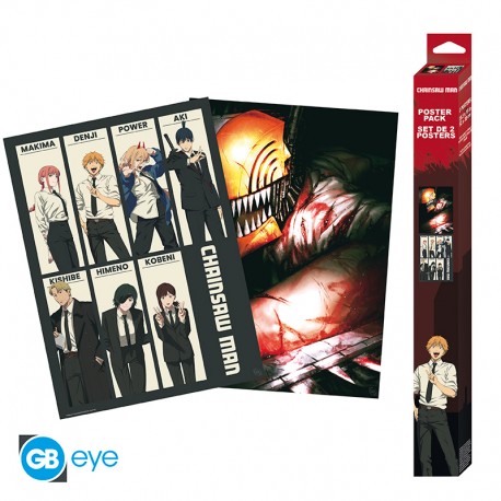 Chainsaw Man Set 2 Chibi Posters: Devil Hunters 52x38cm