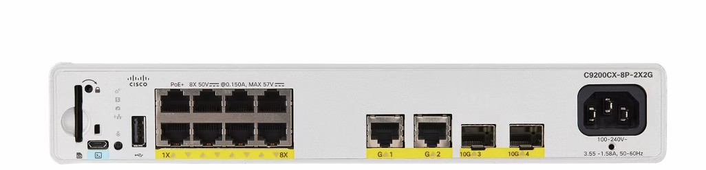 Cisco Catalyst C9200CX-8P-2X2G-A switch di rete Gestito L2/L3 Gigabit Ethernet (10/100/1000) Supporto Power over Ethernet (PoE) Grigio