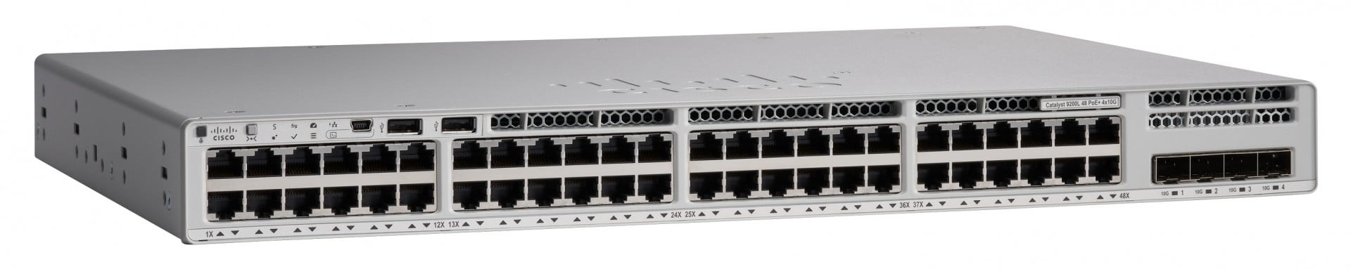 Cisco C9200L-48PXG-2Y-E switch di rete Gestito L2/L3 Gigabit Ethernet (10/100/1000) Supporto Power over Ethernet (PoE) Grigio