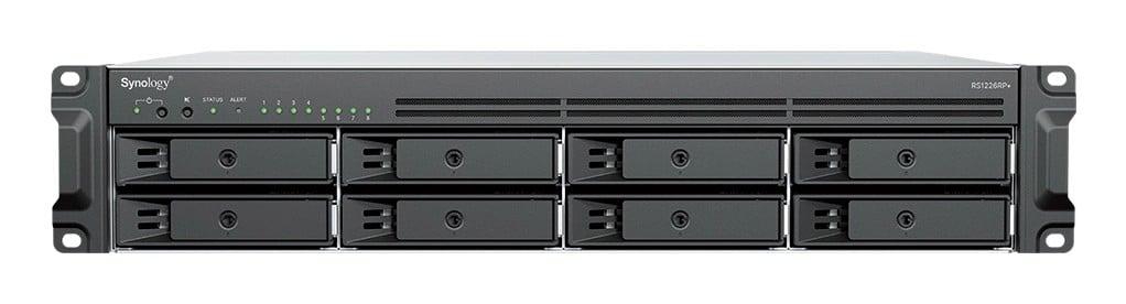 Synology RackStation RS1226RP+ server NAS e di archiviazione Armadio (2U) AMD Ryzen V1500B 4 GB DDR4 0 TB Synology DSM Nero