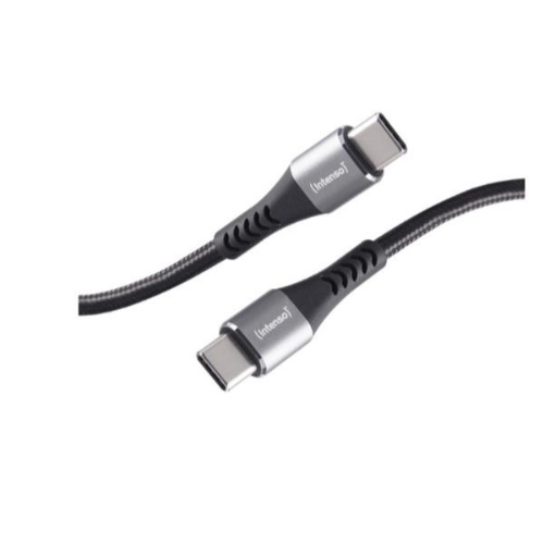 INTENSO CAVO INTRECCIATO DATI RICARICA USB-C MASCHIO MASCHIO 60 W 3A Quick Charge 3.0 1 MT NERO