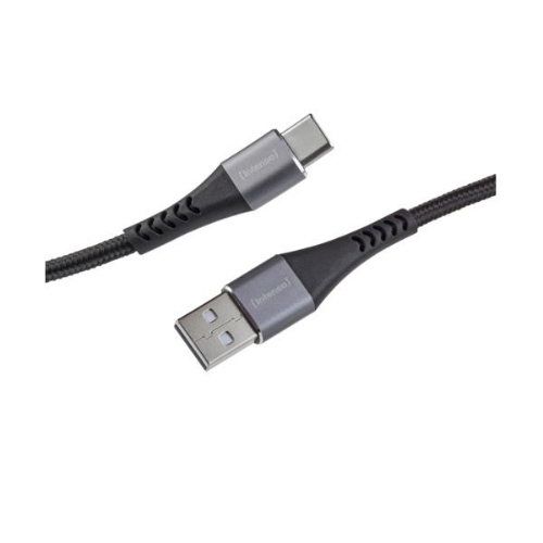 INTENSO CAVO INTRECCIATO DATI RICARICA USB-C MASCHIO MASCHIO 60 W 3A Quick Charge 3.0 CONF 3 Pz. 1 MT +2 MT + 0.5 MT NERO