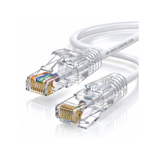 WP EUROPE CAVO PATCH CORD ETHERNET SLIM CAT.6A U-UTP GUAINA LSHF 1 MT BIANCO