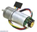 4.4:1 Metal Gearmotor 25Dx48L mm HP 6V with 48 CPR Encoder