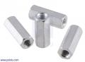 Aluminum Standoff: 1/2 (inches) Length, 4-40 Thread, F-F (4-Pack