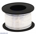 Stranded Wire: White, 30 AWG, 100 Feet